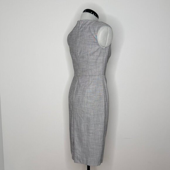 Ann Taylor NWT Gray Boatneck Draped Sheath Dress - Picture 4 of 7